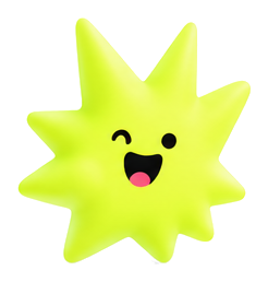 Volt, cheeky grin